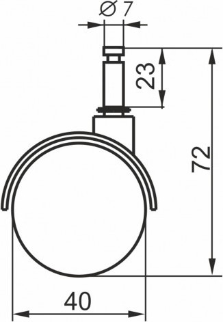 Изображение товара Опора мебельная Soller колесная 40мм