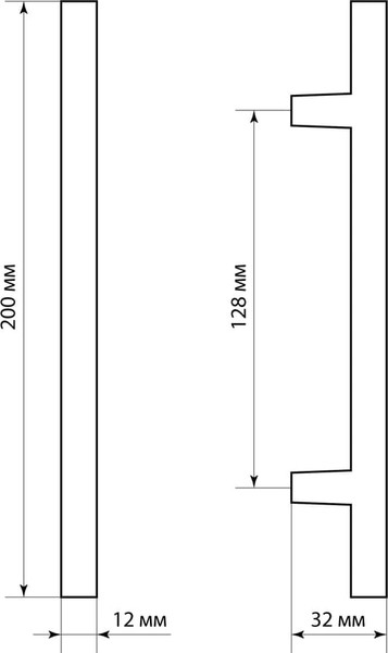 Изображение товара Ручка для мебели StahlBuro A8925-128 (2шт, матовый черный)