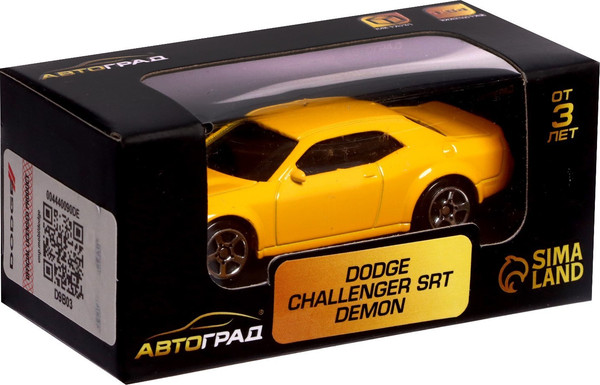 Изображение товара Масштабная модель автомобиля Автоград Dodge Challenger Srt Demon / 7335839 (желтый)