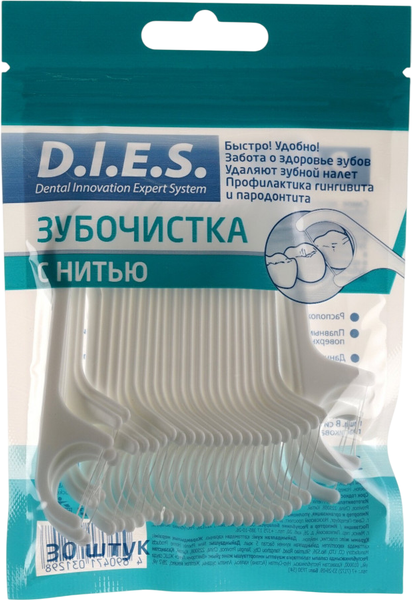 Изображение товара Зубная нить D.I.E.S. Флоссеры (30шт)