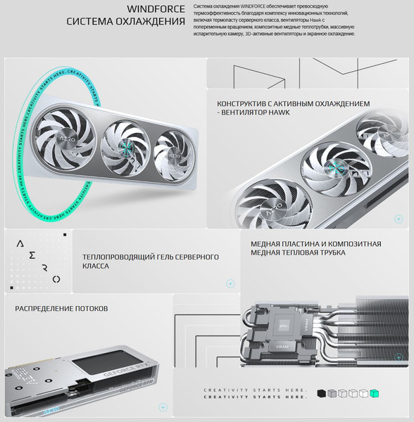 Изображение товара Видеокарта Gigabyte GeForce RTX 5060 Ti Aero OC 16G (GV-N506TAERO OC-16GD)