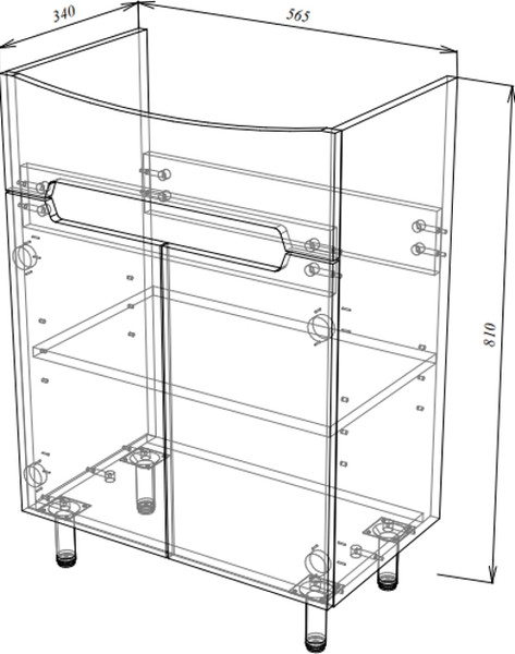 Изображение товара Тумба под умывальник Garda Marsel-72 700 PVC