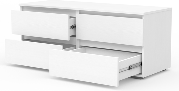 Изображение товара Тумба Кортекс-мебель Бари 120 4ш (белый/белый/белый)