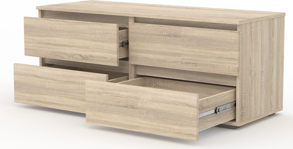 Изображение товара Тумба Кортекс-мебель Бари 120 4ш (дуб сонома/дуб сонома/дуб сонома)