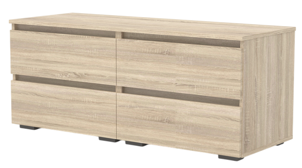 Изображение товара Тумба Кортекс-мебель Бари 120 4ш (дуб сонома/дуб сонома/дуб сонома)