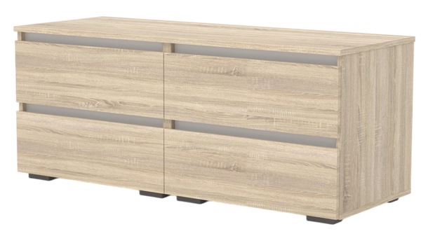 Изображение товара Тумба Кортекс-мебель Бари 120 4ш (дуб сонома/дуб сонома/белый)