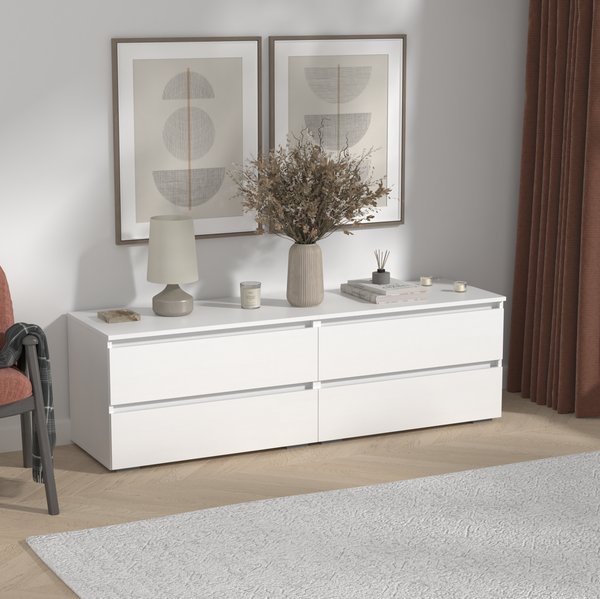 Изображение товара Тумба Кортекс-мебель Бари 160 4ш (белый/белый/белый)