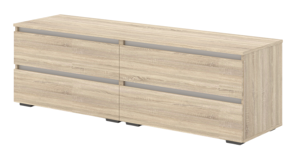 Изображение товара Тумба Кортекс-мебель Бари 160 4ш (дуб сонома/дуб сонома/белый)