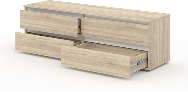 Изображение товара Тумба Кортекс-мебель Бари 160 4ш (дуб сонома/дуб сонома/белый)