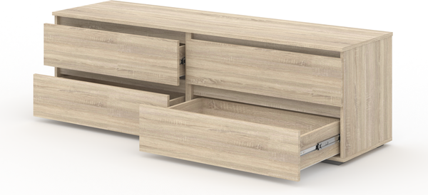 Изображение товара Тумба Кортекс-мебель Бари 160 4ш (дуб сонома/дуб сонома/дуб сонома)