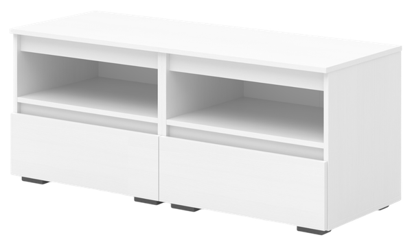 Изображение товара Тумба Кортекс-мебель Бари ТВ 120 2ш-2 (белый/белый/белый)