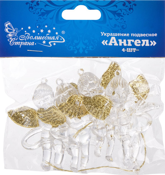 Изображение товара Набор елочных игрушек Волшебная страна Ангел / 110480 (4шт)