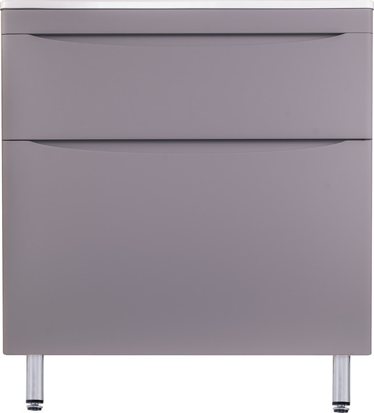 Изображение товара Тумба под умывальник Symbolite Бергамо мини 80 Люкс Plus 2 ящика (серый)