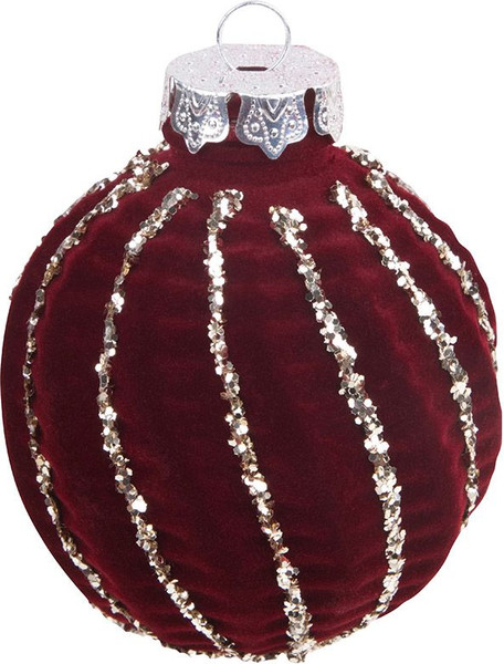 Изображение товара Набор шаров новогодних Волшебная страна Бургунди / 110454 (2шт)