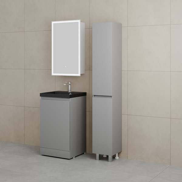 Изображение товара Тумба под умывальник Symbolite Батлер Люкс Plus 1 ящик (серый)