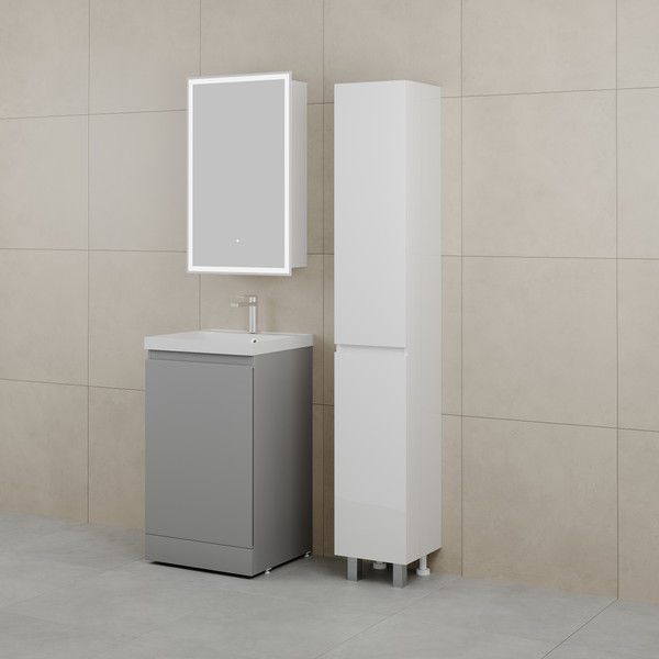 Изображение товара Тумба под умывальник Symbolite Батлер Люкс Plus 1 ящик (серый)