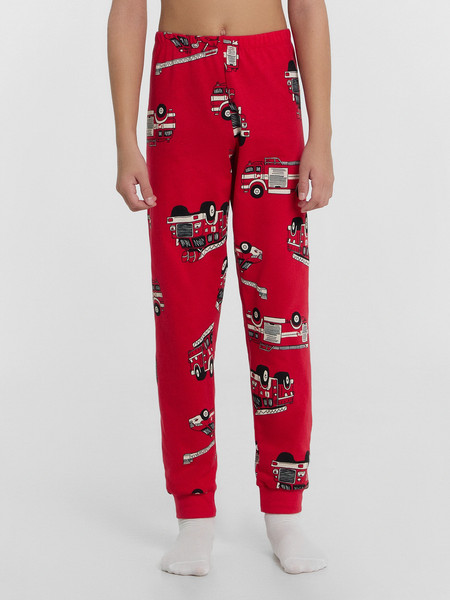 Изображение товара Пижама детская Mark Formelle 563311 (р.134-68, пожарные машинки на красном)
