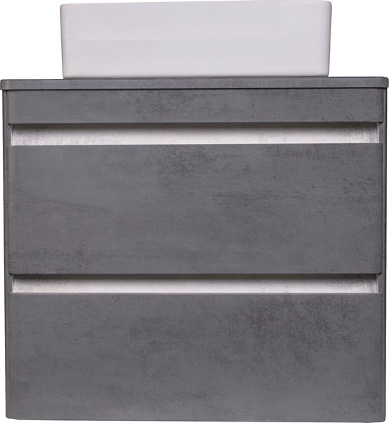 Изображение товара Тумба под умывальник Symbolite Атлантика 70 Люкс Plus 2 ящика со столешницей (подвесная, бетон темный)