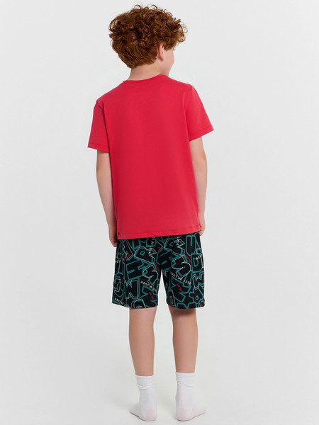 Изображение товара Пижама детская Mark Formelle 563318 (р.98-52, брусничный/буквы на черном)