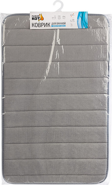 Изображение товара Коврик для ванной Рыжий кот 110091 (серый)
