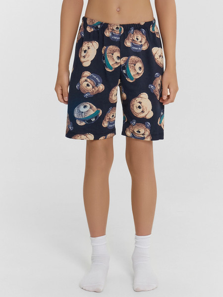 Изображение товара Пижама детская Mark Formelle 563318 (р.128-64, черный/мишки на неви)