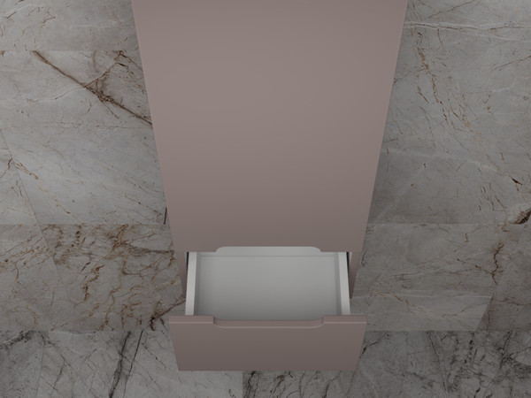 Изображение товара Шкаф-полупенал для ванной Symbolite Матис 36 Plus 1 ящик (эмаль, тауп темный)