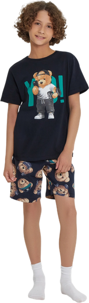 Изображение товара Пижама детская Mark Formelle 563318 (р.134-68, черный/мишки на неви)