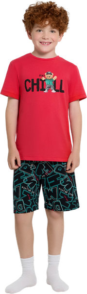 Изображение товара Пижама детская Mark Formelle 563318 (р.158-80, брусничный/буквы на черном)