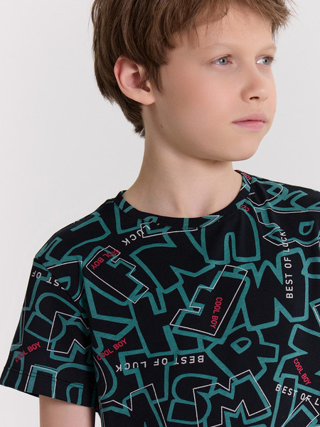 Изображение товара Пижама детская Mark Formelle 563322-1 (р.146-72, буквы на черном)