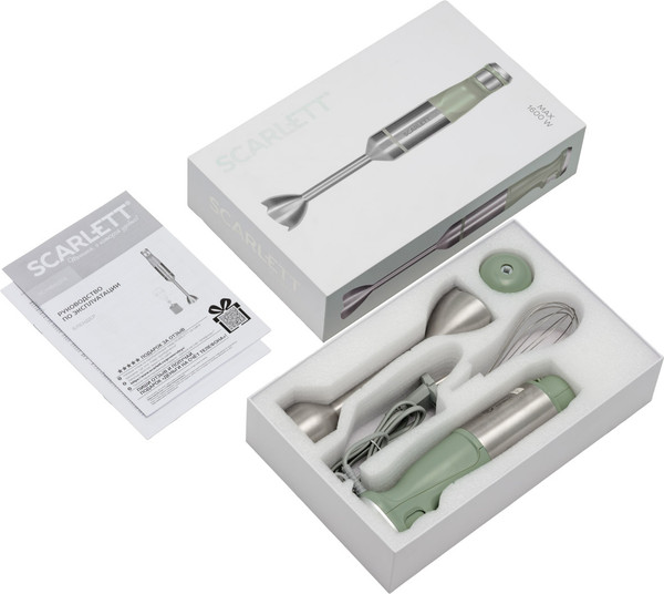 Изображение товара Блендер погружной Scarlett SC-HB42S14 (зеленый)