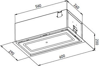 Изображение товара Вытяжка скрытая ZORG Amina 1060 60 BL (черный)