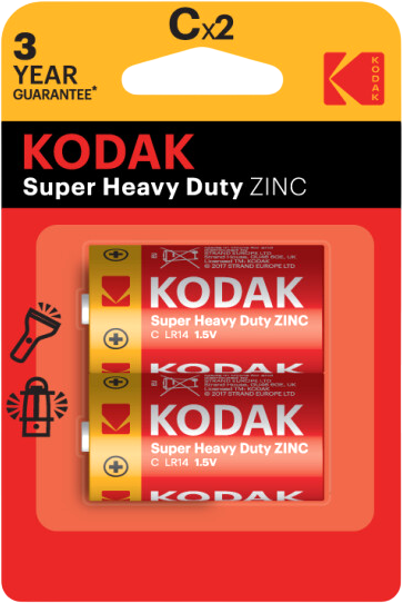Изображение товара Комплект батареек Kodak Extra Heavy Duty R14-2BL KCHZ-2