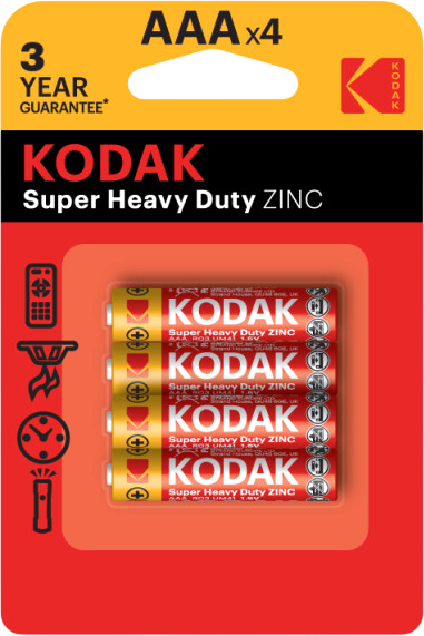 Изображение товара Комплект батареек Kodak Extra Heavy Duty R03-4BL K3AHZ-4