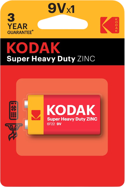 Изображение товара Батарейка Kodak Extra Heavy Duty 6F22-1BL K9VHZ-1B