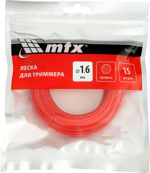 Изображение товара Леска для триммера MTX Круглая 1.6мм / 96846 (15м)