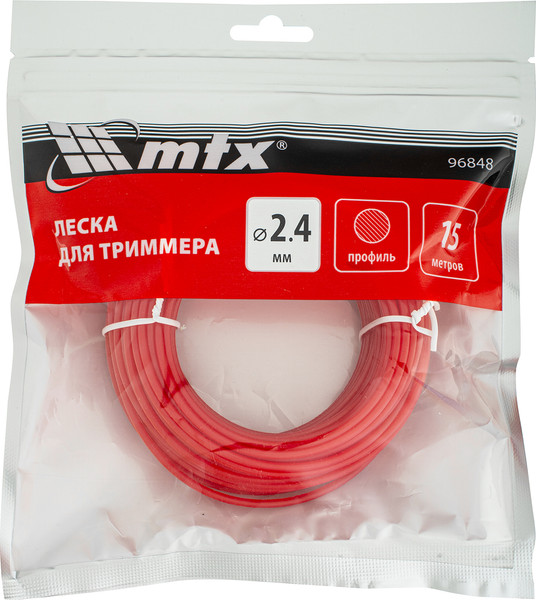 Изображение товара Леска для триммера MTX Круглая 2.4мм / 96848 (15м)