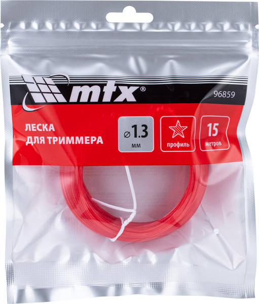 Изображение товара Леска для триммера MTX Звезда 1.3мм / 96859 (15м)