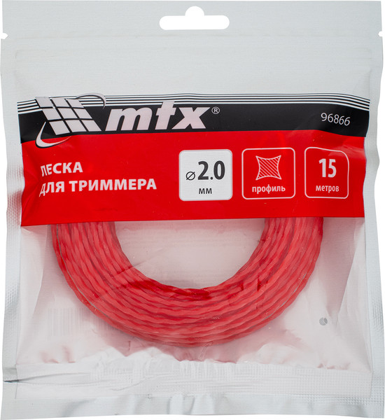Изображение товара Леска для триммера MTX Витой квадрат 2.0мм / 96866 (15м)