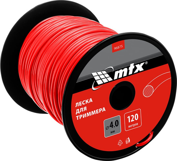 Изображение товара Леска для триммера MTX Круглая 4мм / 96875 (120м, на катушке)