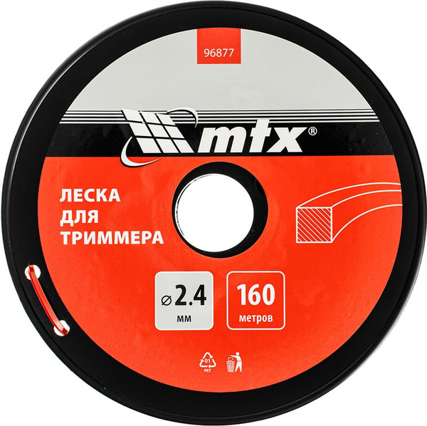 Изображение товара Леска для триммера MTX Квадрат 2.4мм / 96877
