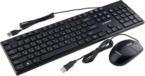 Изображение товара Комплект клавиатура и мышь Gembird/Cablexpert KBS-9050L (черный)