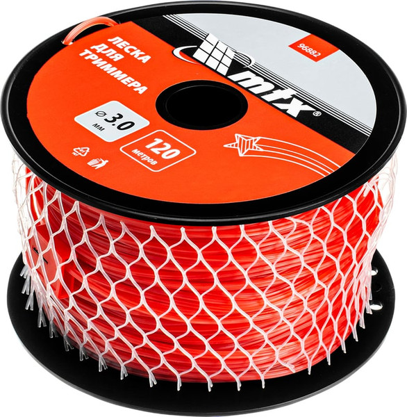 Изображение товара Леска для триммера MTX Звезда 3мм / 96882 (120м, на катушке)