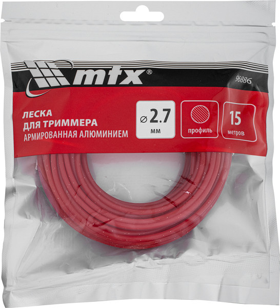 Изображение товара Леска для триммера MTX Армированная алюминием круглая 2.0мм / 96884 (15м)