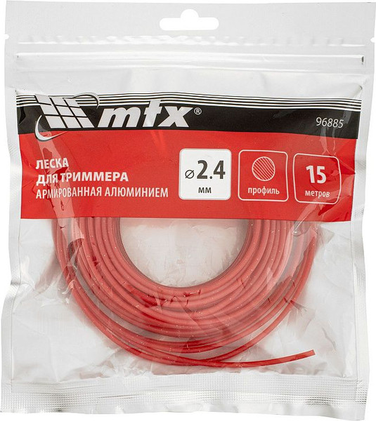 Изображение товара Леска для триммера MTX Армированная алюминием круглая 2.4мм / 96885