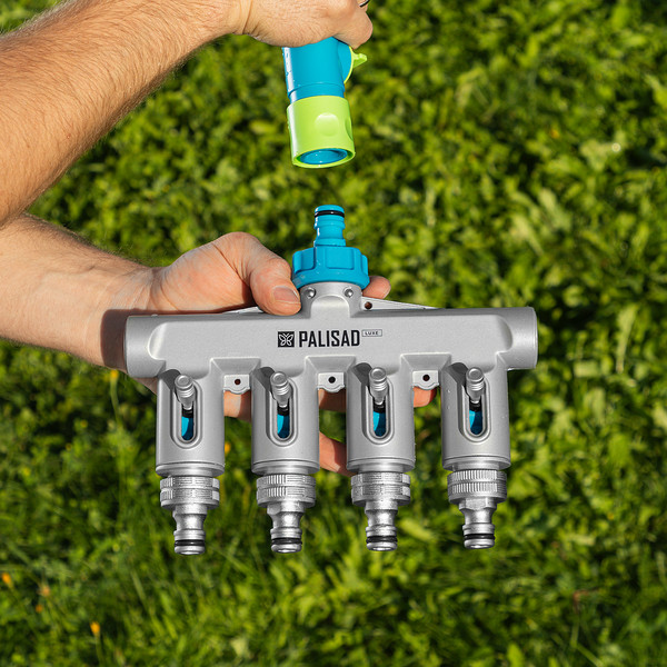 Изображение товара Разветвитель для шланга Palisad Luxe 3/4" / 65833