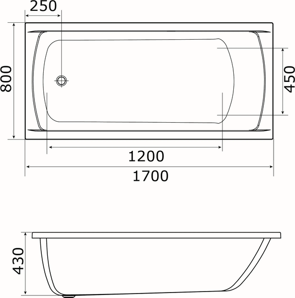 Изображение товара Ванна акриловая 1Марка Modern 170x80