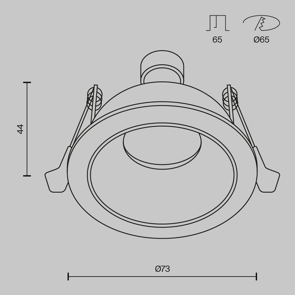 Изображение товара Точечный светильник Maytoni DL126-GU10-W