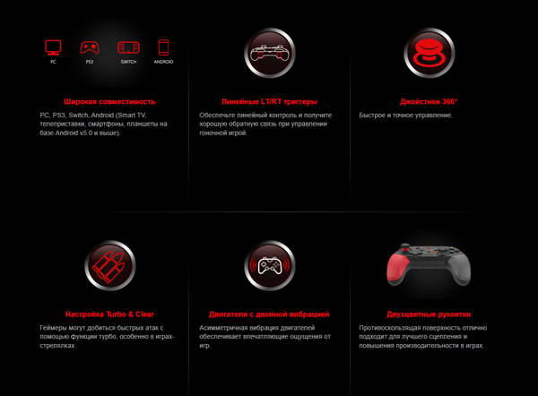 Изображение товара Геймпад A4Tech Bloody GP30 Sports (черный/голубой)