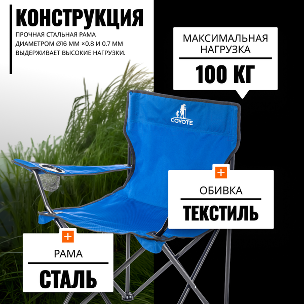 Изображение товара Комплект кресел складных Coyote HKC-1001A (2шт, синий)