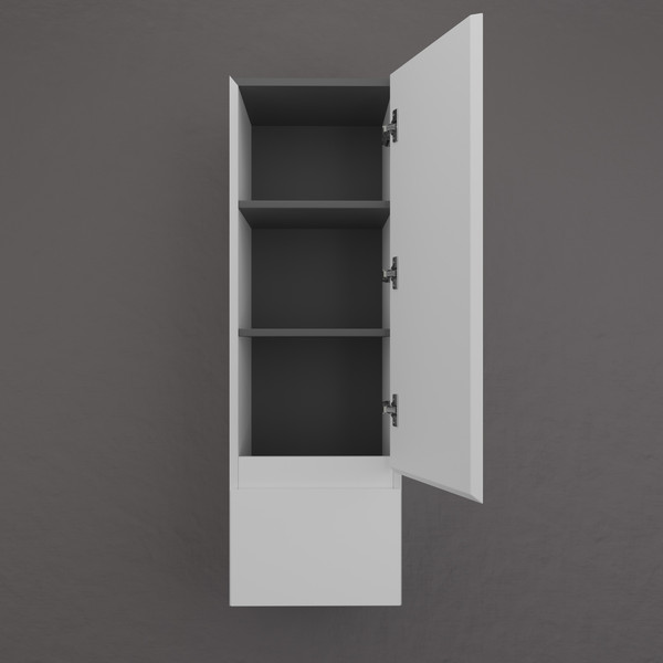 Изображение товара Шкаф-полупенал для ванной Symbolite Манхэттен 36 Plus 1 ящик (подвесной, белый матовый, эмаль)